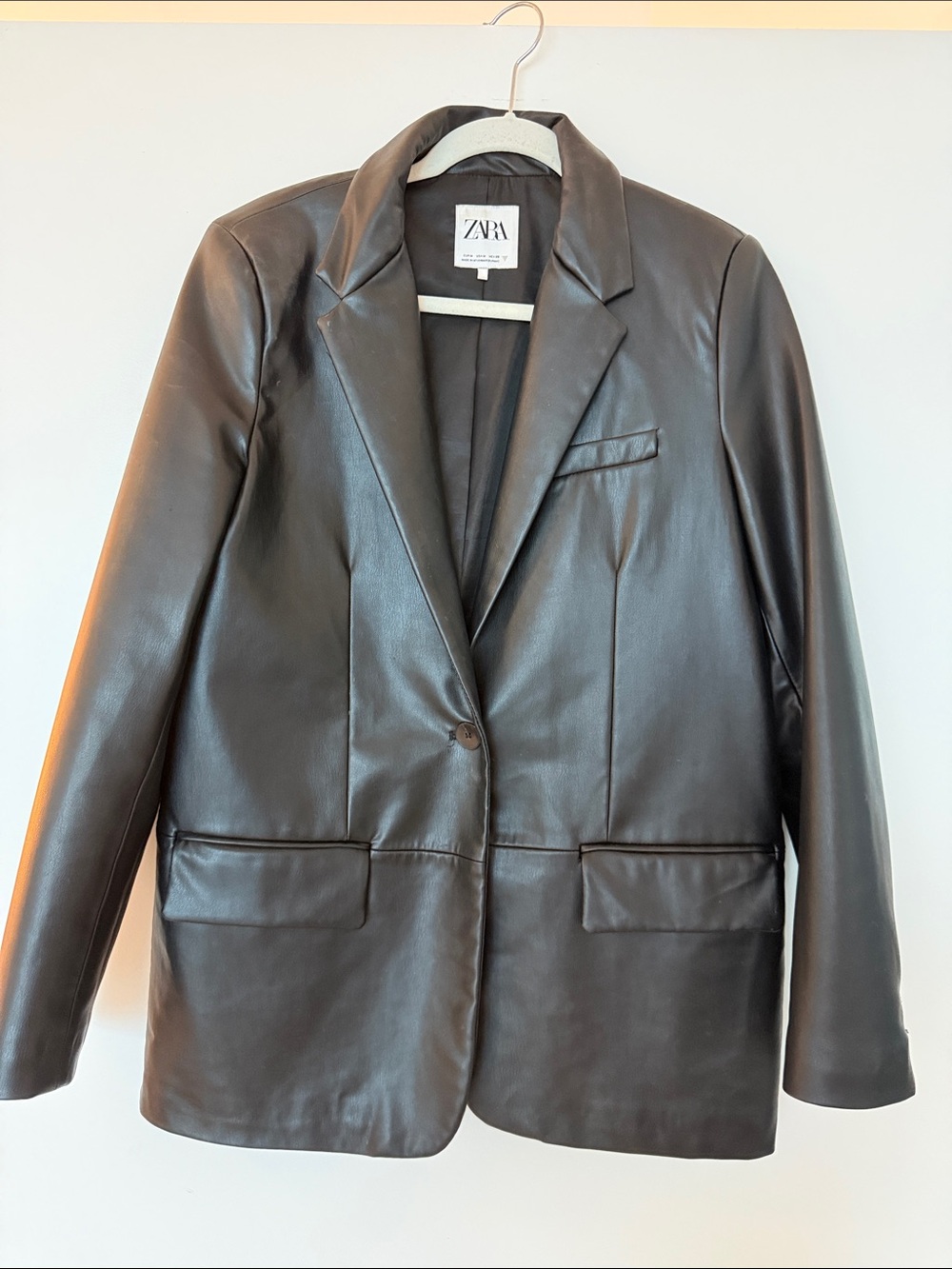Zara Leather Blazer